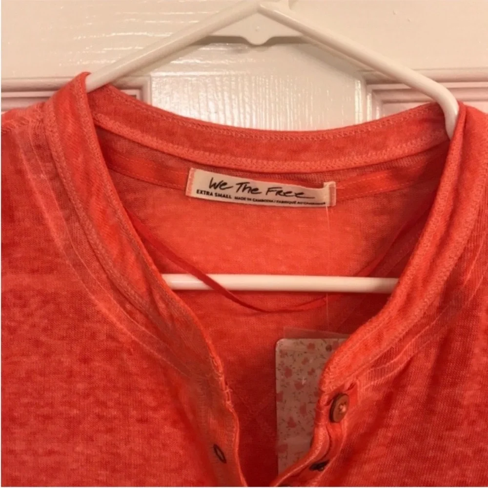 Free people Kia Henley Short sleeve tee